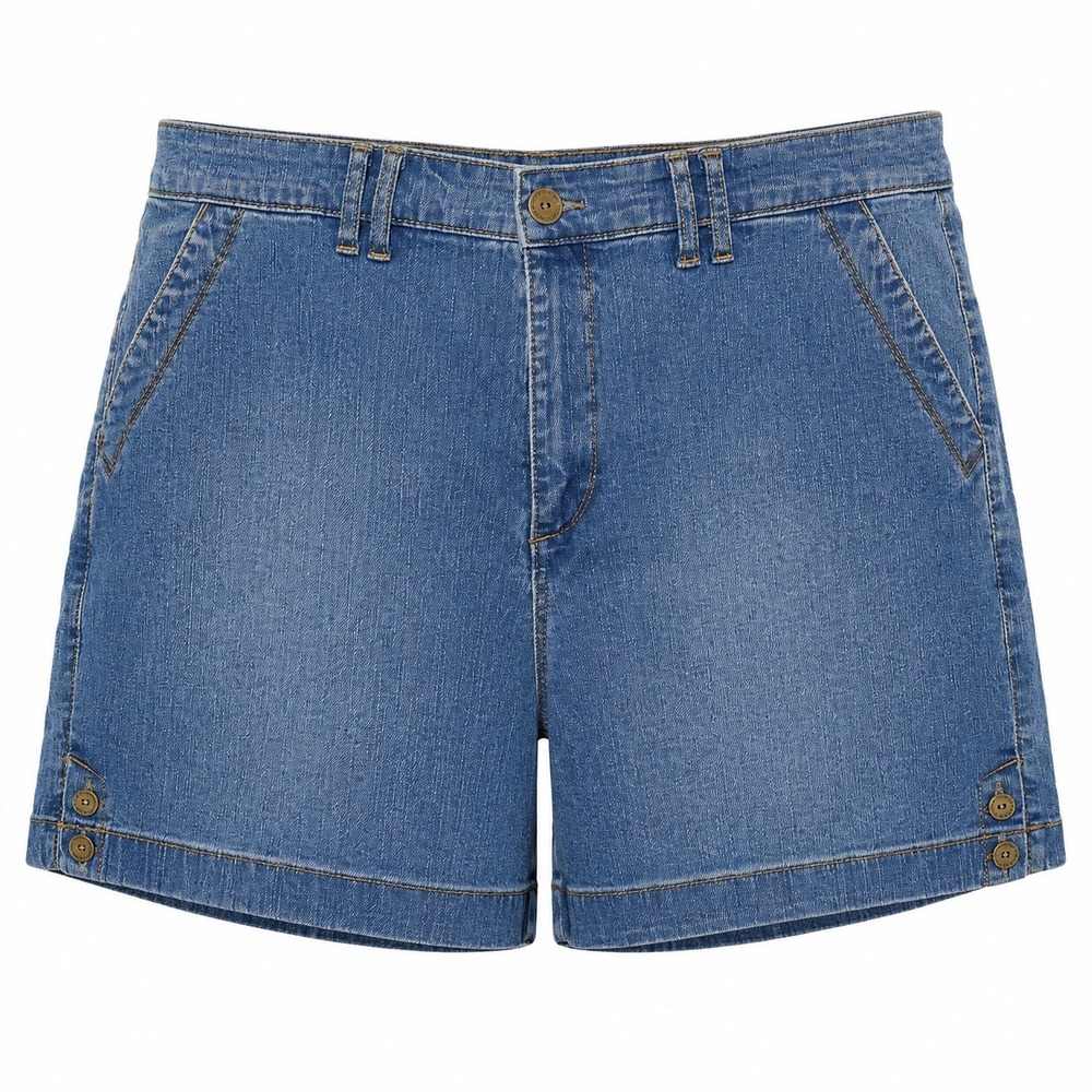 Gloria Vanderbilt Denim Shorts Blue Sundance Slimming Effect Women's 14 NWT